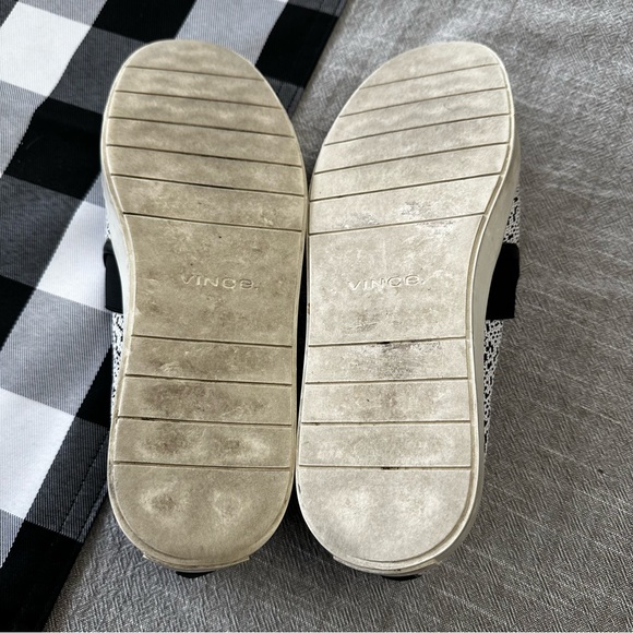 Vince Blair Slip On Shoe in Black and White Knit - Picture 8 of 8